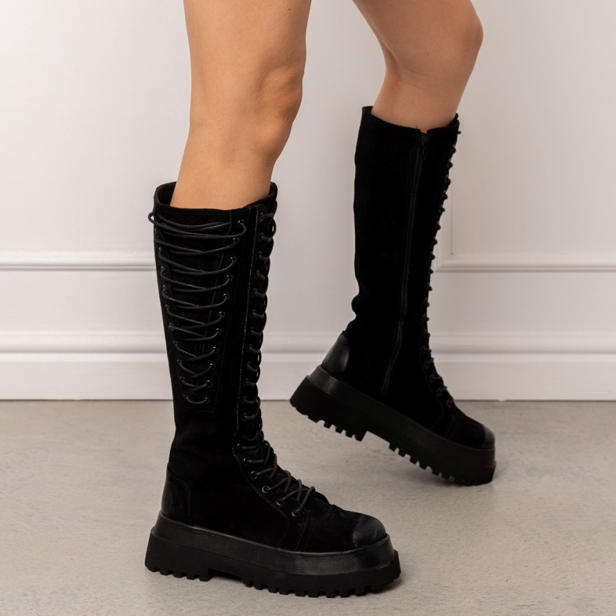   Cizme - Bad Girl - Velur Black